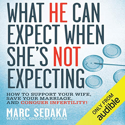 A book cover for What He Can Expect When She's Not Expecting by Marc Sedaka and Gregory Rosen