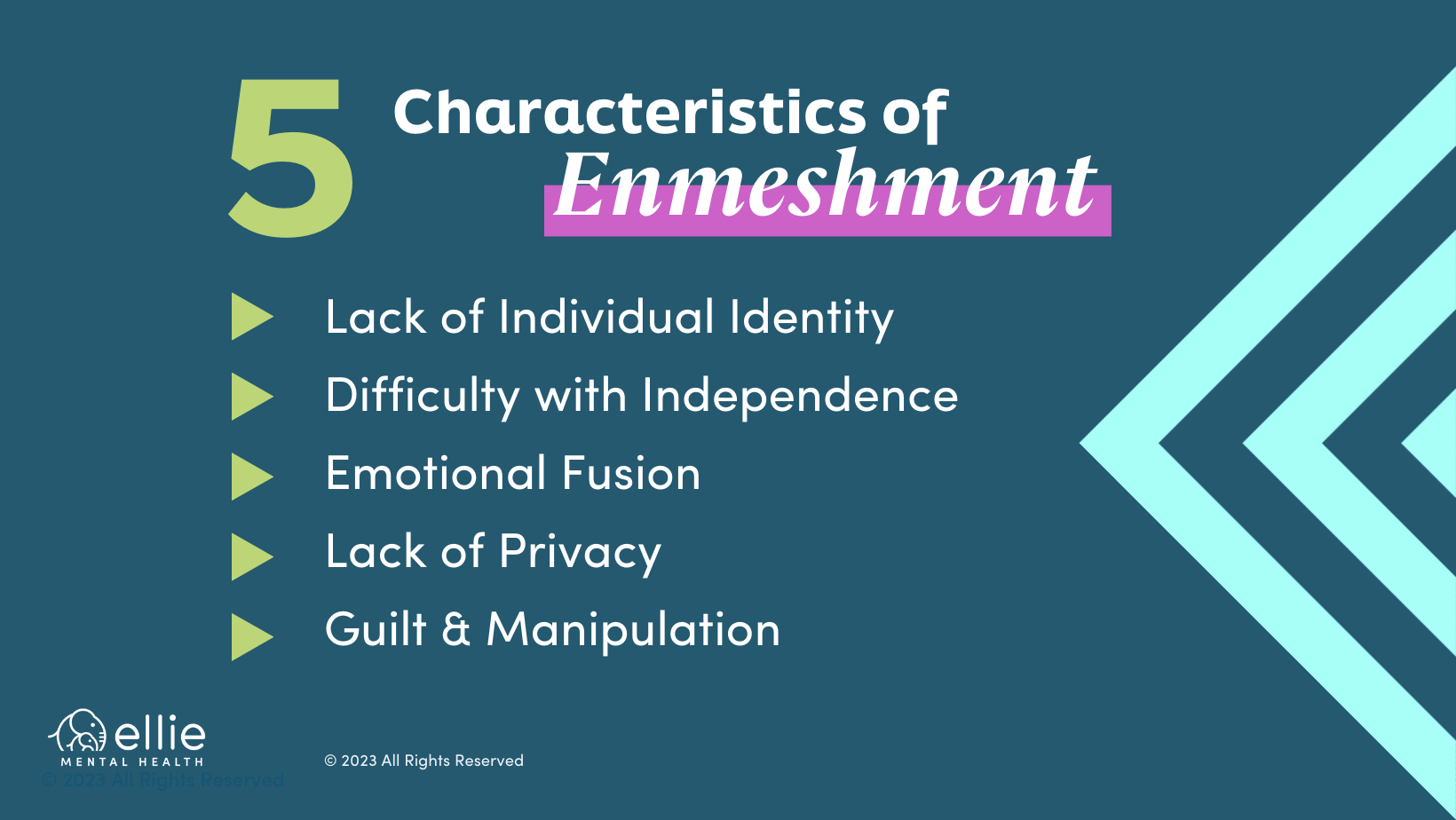 An infographic for 5 Characteristics of Enmeshment
